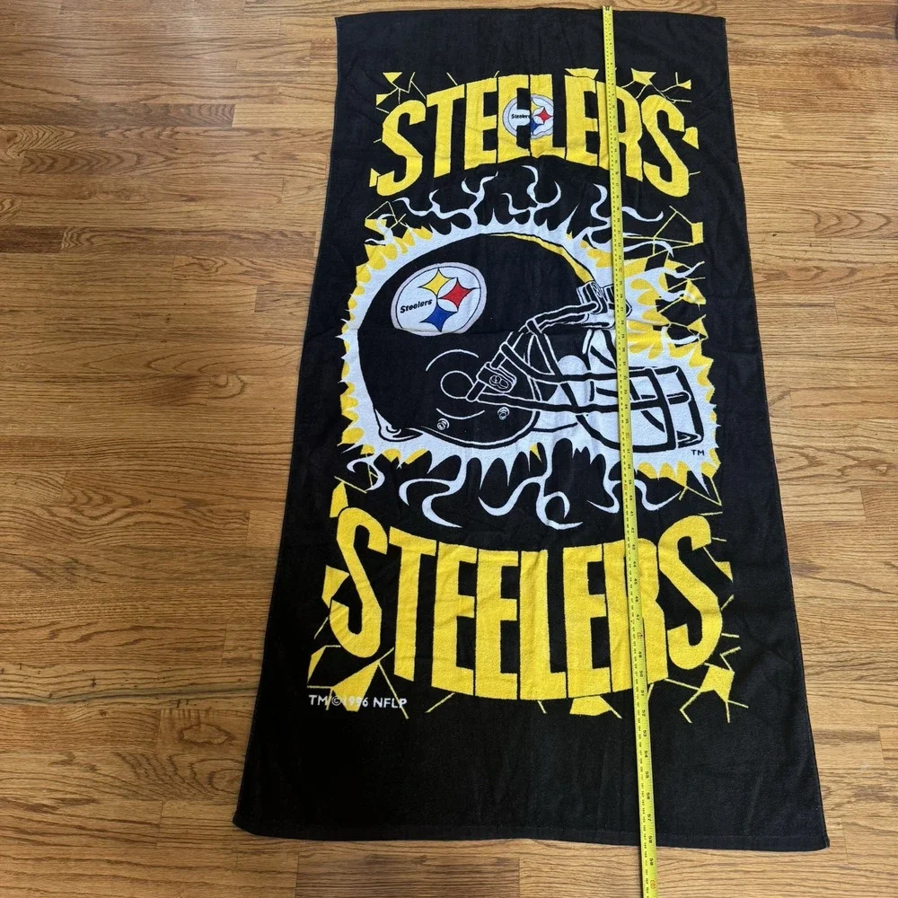 Vtg Pittsburgh Steelers Beach Towel 58